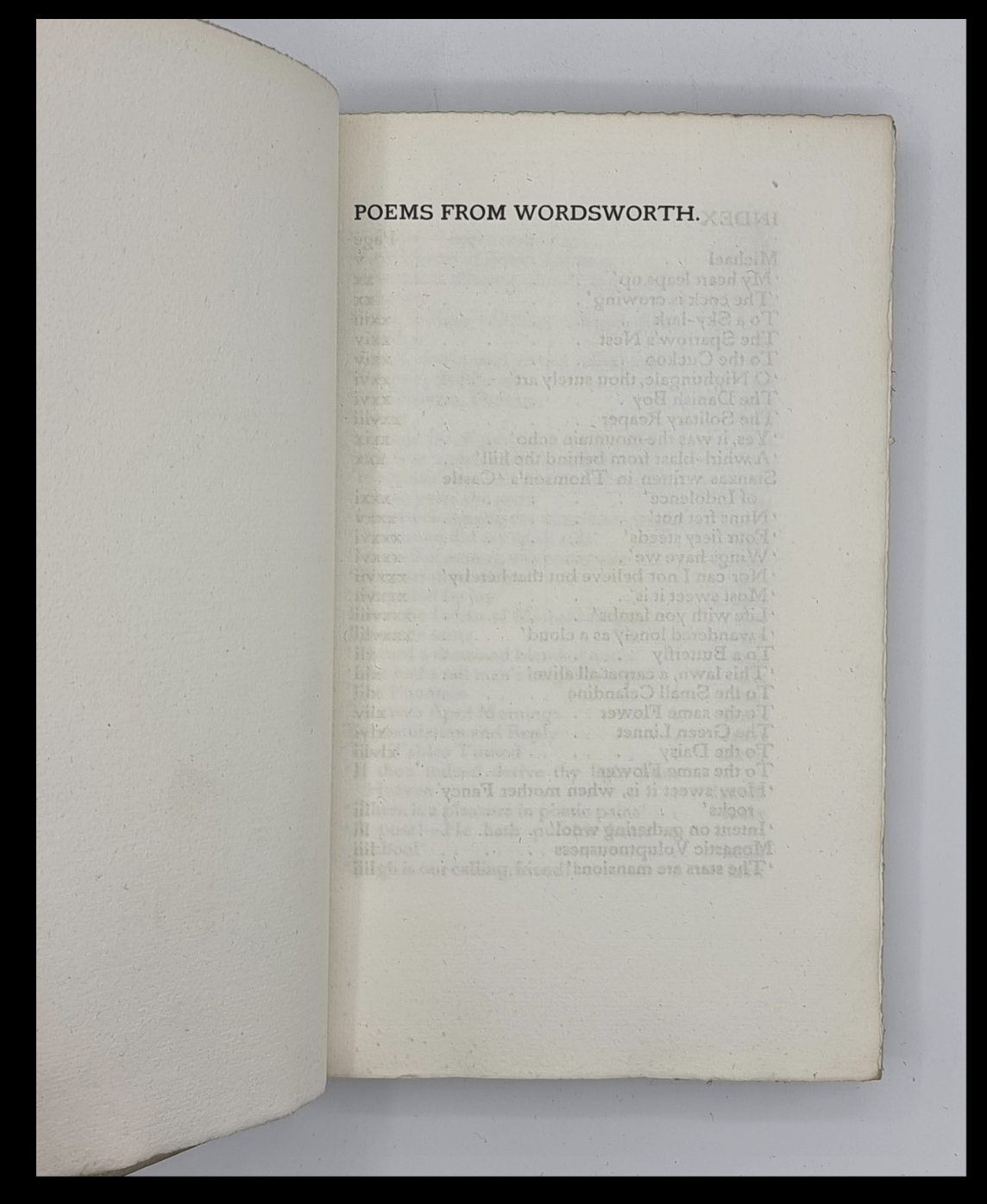 Poems from Wordsworth, Vale Press